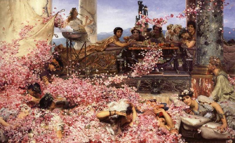 Sir Lawrence Alma-Tadema,OM.RA,RWS The Roses of Heliogabalus Norge oil painting art